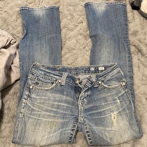 Miss me designer jeans size 27 used in good condition minor grass stain